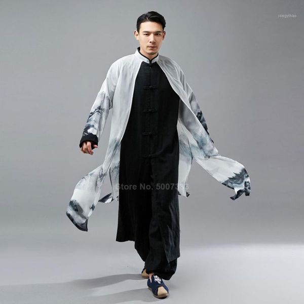 long linen robe chiffon cloak fake 2pcs traditional chinese tang suit for men oriental retro kungfu suit hanfu shirt gown1, Red
long linen robe chiffon cloak fake 2pcs traditional chinese tang suit for men oriental retro kungfu suit hanfu shirt gown1, Red