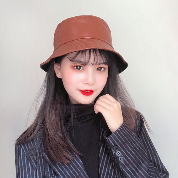 wide brim hats fashion pu bucket hat leather fishing cap soild foldable hiking hip-hop street waterproof panama, Blue;gray
wide brim hats fashion pu bucket hat leather fishing cap soild foldable hiking hip-hop street waterproof panama, Blue;gray