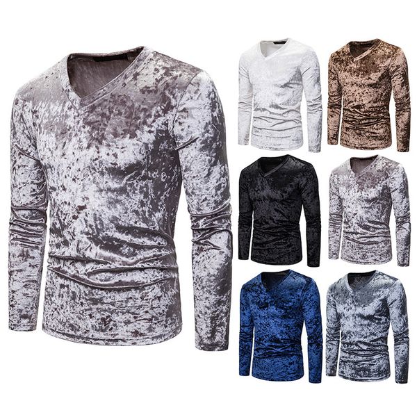 new mens diamond velvet collar multi-color long sleeve slim fit t-shirt, White;black
new mens diamond velvet collar multi-color long sleeve slim fit t-shirt, White;black
