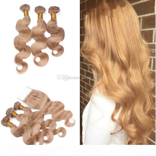 pure color honey blonde #27 human hair bundles with lace closure 4x4 brazilian body wave hair extension with closure, Black;brown
pure color honey blonde #27 human hair bundles with lace closure 4x4 brazilian body wave hair extension with closure, Black;brown