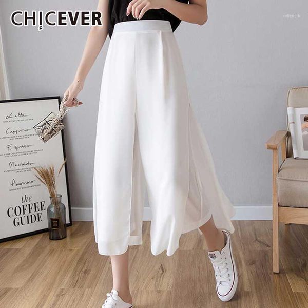 chicever 2020 new spring autumn high elastic waist loose black chiffon split joint wide leg pants women trousers fashion tide1, Black;white
chicever 2020 new spring autumn high elastic waist loose black chiffon split joint wide leg pants women trousers fashion tide1, Black;white