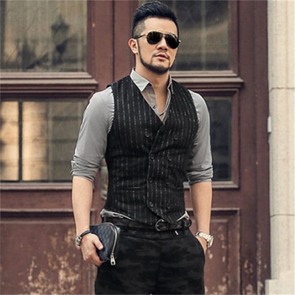 2021 the new outono novo estilo europeu magro casual listrado negcios preto duplo breasted terno colete para homens m118-2 aw65, Black;white
2021 the new outono novo estilo europeu magro casual listrado negcios preto duplo breasted terno colete para homens m118-2 aw65, Black;white