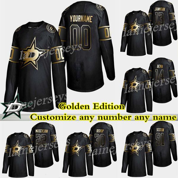 dallas stars golden edition 14 jamie benn 91 tyler seguin 16 joe pavelski 30 ben bishop customize any number any name hockey jerse, Black;red
dallas stars golden edition 14 jamie benn 91 tyler seguin 16 joe pavelski 30 ben bishop customize any number any name hockey jerse, Black;red