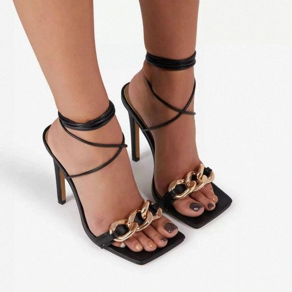 2021 new high heel women shoes metal chain straps square toe large size female sandals lace-up open toe woman sandalias #co7h, Black
2021 new high heel women shoes metal chain straps square toe large size female sandals lace-up open toe woman sandalias #co7h, Black