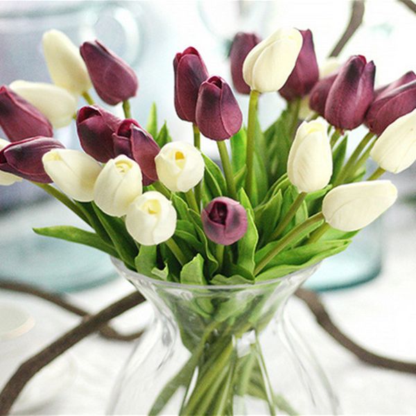 20 colors white tulips artificial flowers pu real touch fake bouquet for wedding decoration home garen
20 colors white tulips artificial flowers pu real touch fake bouquet for wedding decoration home garen