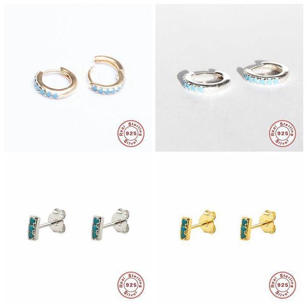 925 sterling silver stud earrings blue zircon silver earrings for women girl sterling-silver-jewelry brincos a301, Golden;silver
925 sterling silver stud earrings blue zircon silver earrings for women girl sterling-silver-jewelry brincos a301, Golden;silver