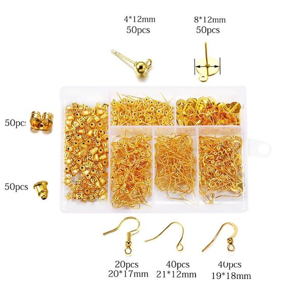 300pcs box earring back ser stud ear hook wire clasp with bead earring basic needle for diy jewelry making kit h wmtcas, Silver
300pcs box earring back ser stud ear hook wire clasp with bead earring basic needle for diy jewelry making kit h wmtcas, Silver