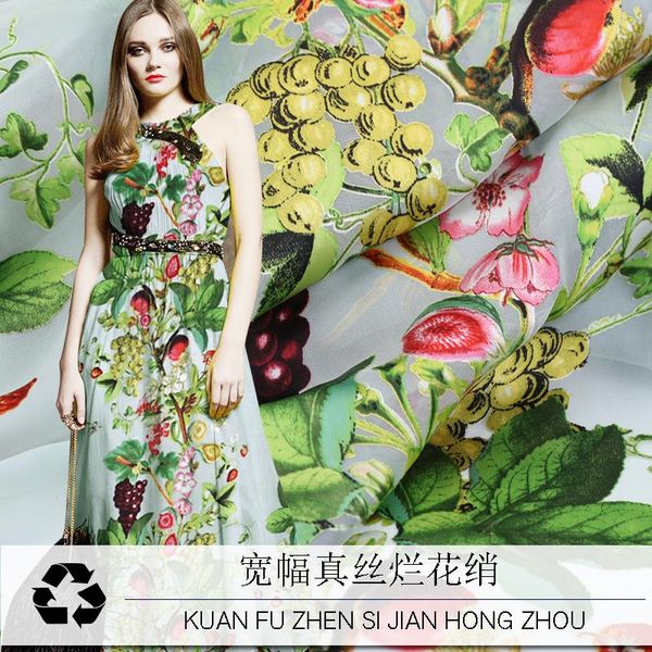 new spring and summer green fruit printed wide real silk rotten tape fabric handmade diy jacquard silk dress scarf fabric, Black;white
new spring and summer green fruit printed wide real silk rotten tape fabric handmade diy jacquard silk dress scarf fabric, Black;white