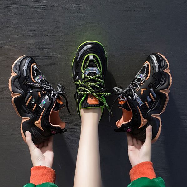 new sports spring and autumn 2020 net red air permeability increase women's hollow muffin bottom daddy shoes ins fashion women, Black
new sports spring and autumn 2020 net red air permeability increase women's hollow muffin bottom daddy shoes ins fashion women, Black