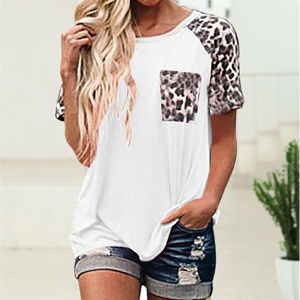 leopard pocket t-shirt women 2020 new tee fashion summer short sleeve tees loose soft tee shirts for women raglan sleeve t, White
leopard pocket t-shirt women 2020 new tee fashion summer short sleeve tees loose soft tee shirts for women raglan sleeve t, White