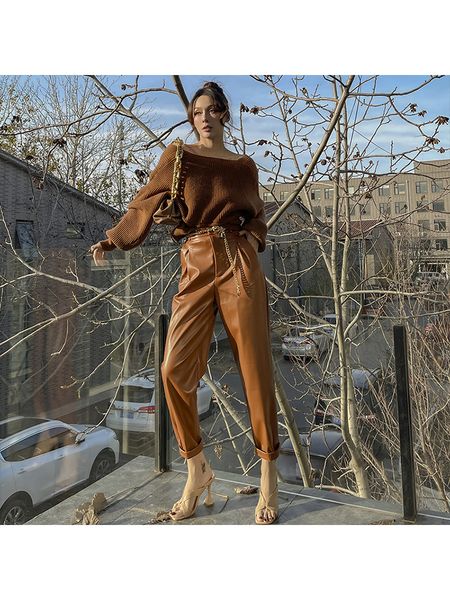 2021 new autumn winter fashions cool all-match three colors of vintage high waist plutonium leather for streetwear women's pants 2im8, Black;white
2021 new autumn winter fashions cool all-match three colors of vintage high waist plutonium leather for streetwear women's pants 2im8, Black;white