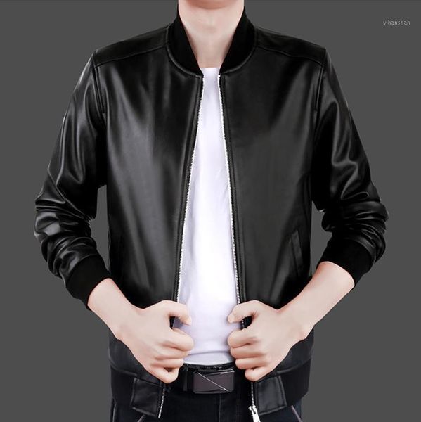 pu leather bomber jacket men baseball collar coat 2020 spring autumn streetwear casual veste homme mens jacket1, Black;brown
pu leather bomber jacket men baseball collar coat 2020 spring autumn streetwear casual veste homme mens jacket1, Black;brown