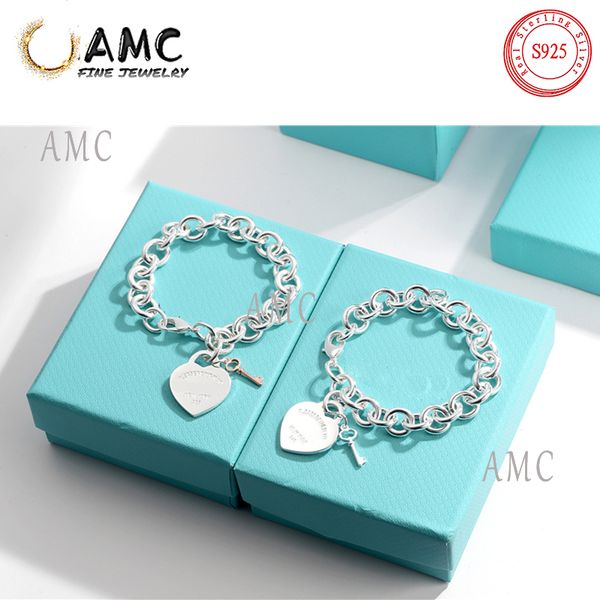 amc 925 sterling silver women bracelet love in stile classico key heart-shaped bracelets ot chain jewelry 1:1 original design sense for girl, Golden;silver
amc 925 sterling silver women bracelet love in stile classico key heart-shaped bracelets ot chain jewelry 1:1 original design sense for girl, Golden;silver