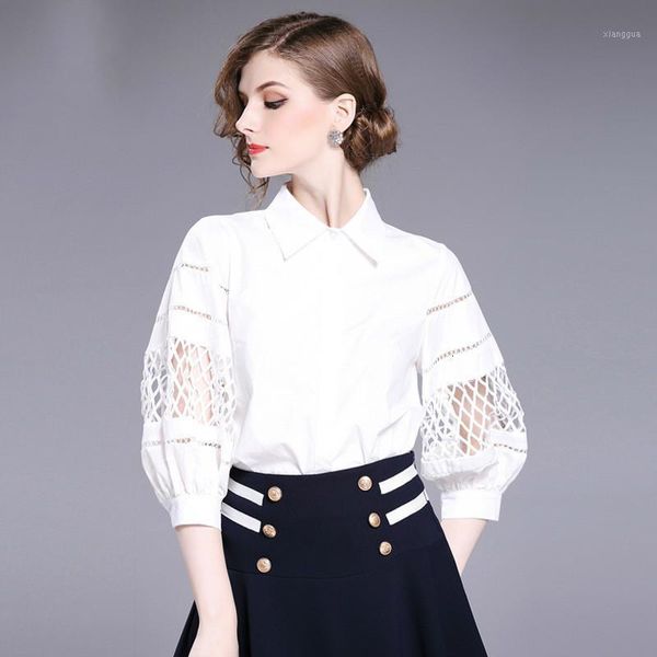 mevgo2019 new woman autumn white vintage holes shirt elegant retro lantern sleeve grid hollow out blouse ladies hd28131 
mevgo2019 new woman autumn white vintage holes shirt elegant retro lantern sleeve grid hollow out blouse ladies hd28131