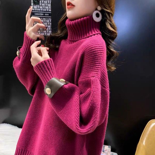 women's sweaters 2021 ins fashion women winter turtleneck oversize jumpers clothing sweater, White;black
women's sweaters 2021 ins fashion women winter turtleneck oversize jumpers clothing sweater, White;black