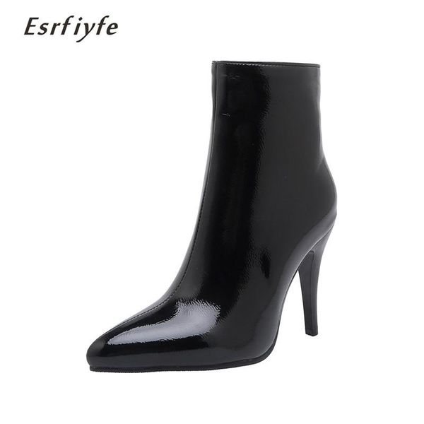 esrfiyfe 2020 new ankle boots 100 mm thin heels woman dress plus size 48 white patent leather pointy toe bootie femme shoes, Black
esrfiyfe 2020 new ankle boots 100 mm thin heels woman dress plus size 48 white patent leather pointy toe bootie femme shoes, Black