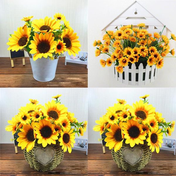 decorative flowers & wreaths sunflower artificial flower silk fake flores bouquet simulation living room decorate party wedding decoration
decorative flowers & wreaths sunflower artificial flower silk fake flores bouquet simulation living room decorate party wedding decoration