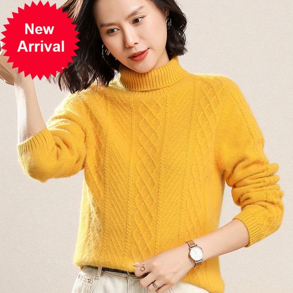2021 new female turtleneck high stuffed mink cashmere cable pullover soft hair cozy mesh jumper english style efp7, White;black
2021 new female turtleneck high stuffed mink cashmere cable pullover soft hair cozy mesh jumper english style efp7, White;black