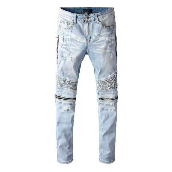 dhl fast shiip men jeans distressed ripped biker jeans slim fit motorcycle biker denim for men fashion stylist hip hop mens pants, Blue
dhl fast shiip men jeans distressed ripped biker jeans slim fit motorcycle biker denim for men fashion stylist hip hop mens pants, Blue