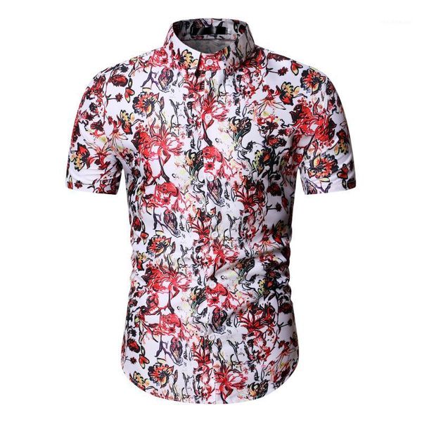 casual shirt men print short sleeve slim floral shirts beach sports wild male summer new arrival 20201, White;black
casual shirt men print short sleeve slim floral shirts beach sports wild male summer new arrival 20201, White;black