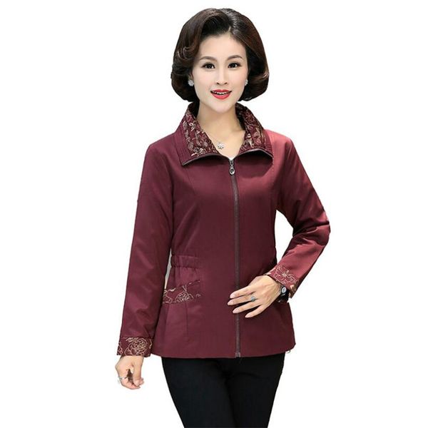 2021 new fall middle-aged women fashion jacket printed long sleeves loose plus size p1195 5xl women's coats 6nj7, Black;brown 
2021 new fall middle-aged women fashion jacket printed long sleeves loose plus size p1195 5xl women's coats 6nj7, Black;brown