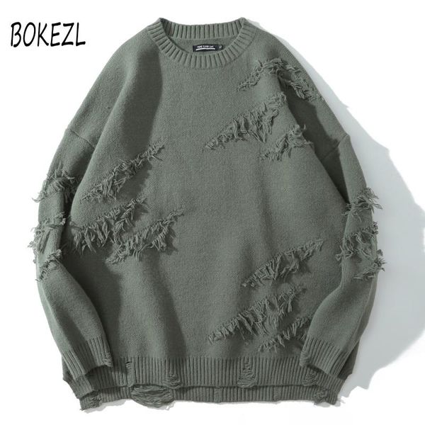 men's sweaters hip hop streetwear knitted sweater 2021 men vintage retro plain ripped pullover cotton harajuku casual loose, White;black
men's sweaters hip hop streetwear knitted sweater 2021 men vintage retro plain ripped pullover cotton harajuku casual loose, White;black