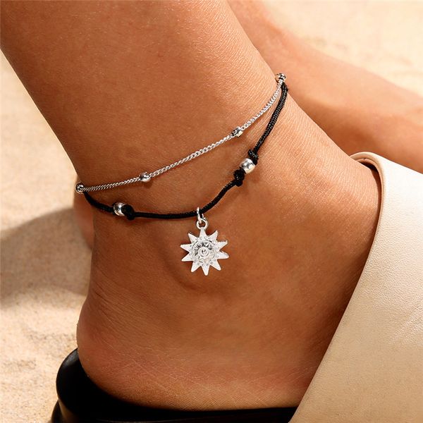 sun pendant fashion beads bohemia bracelet charm for women double layer rope in the summer barefoot anklet beach jewelry, Red;blue
sun pendant fashion beads bohemia bracelet charm for women double layer rope in the summer barefoot anklet beach jewelry, Red;blue