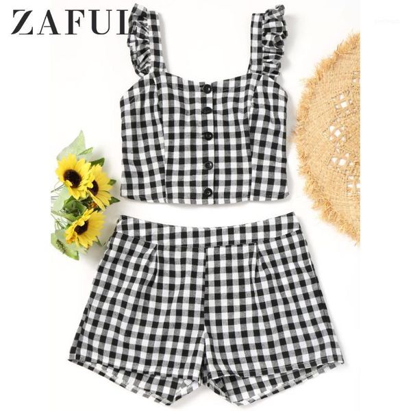 women's tracksuits zaful ruffles smocked plaid and shorts women summer two piece set sweet club crop boho style beach sets1, Gray
women's tracksuits zaful ruffles smocked plaid and shorts women summer two piece set sweet club crop boho style beach sets1, Gray