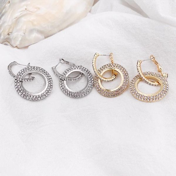 1pair new personality wild circle full diamond earrings fashion geometric earrings european and american simple1, Golden;silver
1pair new personality wild circle full diamond earrings fashion geometric earrings european and american simple1, Golden;silver