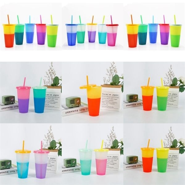 10 styles 24oz color changing cup magic plastic drinking tumblers with lid and straw reusable candy colors cold cup water bottle cyz2876
10 styles 24oz color changing cup magic plastic drinking tumblers with lid and straw reusable candy colors cold cup water bottle cyz2876