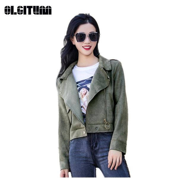 women's jackets autumn fashion slim street locomotive long sleeve short small jacket female s-xl 2021 zipper multi-color outwear women, Black;brown
women's jackets autumn fashion slim street locomotive long sleeve short small jacket female s-xl 2021 zipper multi-color outwear women, Black;brown