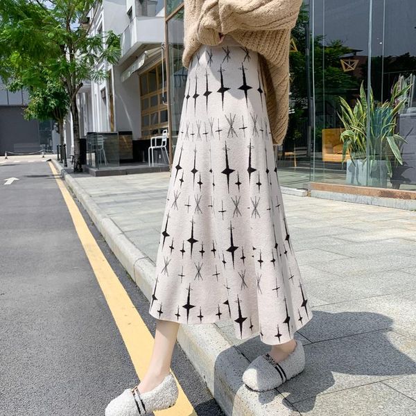 korean fashion high waist wrapped star skirts women a-line midi-long knitting skirts female casual mujer faldas, Black
korean fashion high waist wrapped star skirts women a-line midi-long knitting skirts female casual mujer faldas, Black