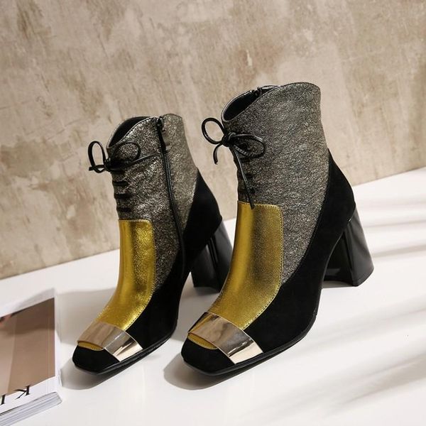 gpokhds 2020 women ankle boots soft cow leather metal decoration gold color winter short plush high heels female ankle boots, Black
gpokhds 2020 women ankle boots soft cow leather metal decoration gold color winter short plush high heels female ankle boots, Black