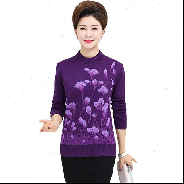 knitted bottom shirt pullover sweater autumn winter women jumper middle age mother flare floral printed lady knitwear xh992, White;black
knitted bottom shirt pullover sweater autumn winter women jumper middle age mother flare floral printed lady knitwear xh992, White;black