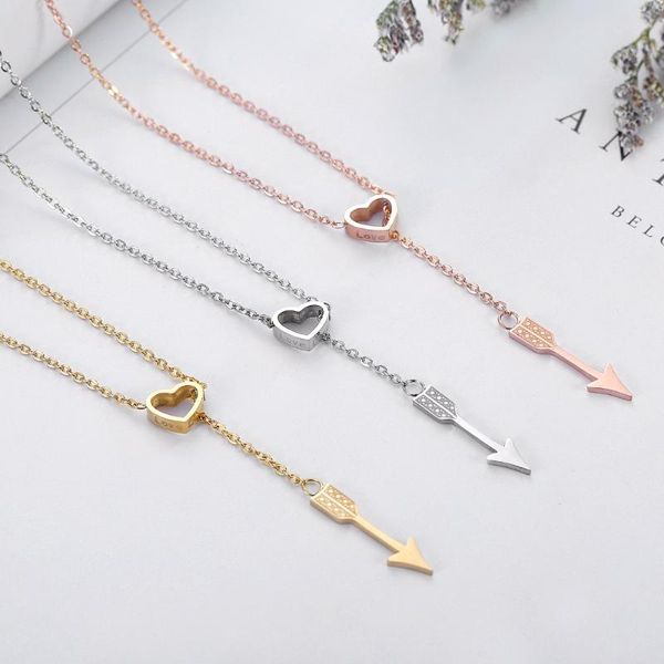 pendant necklaces fashion women necklace stainless steel zircon cupid love luxury jewelry gift for wedding, Silver
pendant necklaces fashion women necklace stainless steel zircon cupid love luxury jewelry gift for wedding, Silver