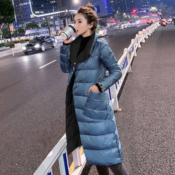 ftlzz women double sided down long jacket winter 90% white duck down coat double breasted warm parkas snow outwear 201103, Black
ftlzz women double sided down long jacket winter 90% white duck down coat double breasted warm parkas snow outwear 201103, Black
