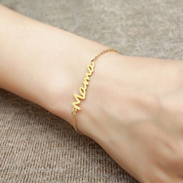 'mama love bracelet: stainless steel chain link bangle for mothers day & gifts, family jewelry', Golden;silver
'mama love bracelet: stainless steel chain link bangle for mothers day & gifts, family jewelry', Golden;silver