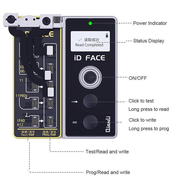 professional hand tool sets qianli id face matrix tester dot projector for x/xs/xsmax/xr/11/11pro/11pro max support burning ic
professional hand tool sets qianli id face matrix tester dot projector for x/xs/xsmax/xr/11/11pro/11pro max support burning ic