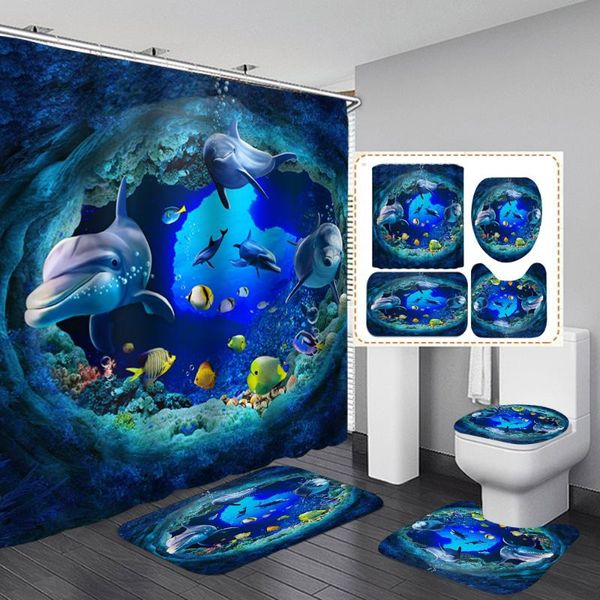 4/3/1pcs blue ocean dolphin waterproof bathroom shower curtain toilet cover mat non-slip rug carpet set home decor
4/3/1pcs blue ocean dolphin waterproof bathroom shower curtain toilet cover mat non-slip rug carpet set home decor