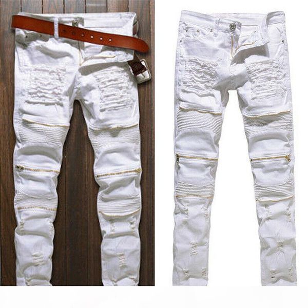men skinny jeans stretch slim fit denim pants trousers casual male distressed zipper hip hop pencil pants, Blue
men skinny jeans stretch slim fit denim pants trousers casual male distressed zipper hip hop pencil pants, Blue