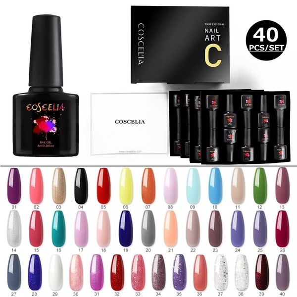coscelia 40pcs/set gel nail polish set 8ml manicure set for gel varnish nail art nail kit manicure set gel polish, Red;pink
coscelia 40pcs/set gel nail polish set 8ml manicure set for gel varnish nail art nail kit manicure set gel polish, Red;pink