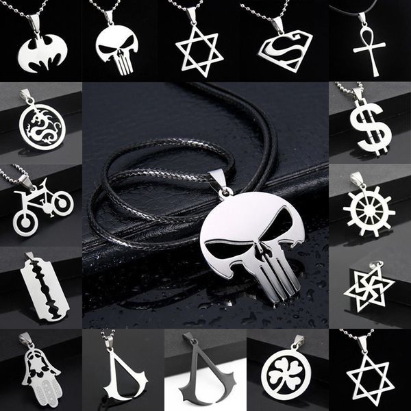women men punk charm pendant necklace stainless steel cross necklaces retro jewelry gift ing, Silver
women men punk charm pendant necklace stainless steel cross necklaces retro jewelry gift ing, Silver