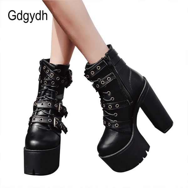 gdgydh rivet black ankle boots women platform soft leather autumn winter ladies boots with zipper ultra high heels shoes 201124
gdgydh rivet black ankle boots women platform soft leather autumn winter ladies boots with zipper ultra high heels shoes 201124