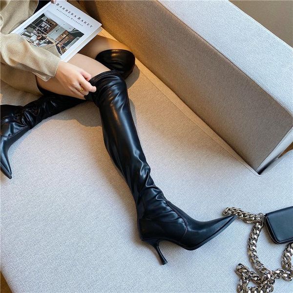 winter boots lady pointe shoes round toe boots-women luxury designer thigh high heels high 2020 stiletto, Black
winter boots lady pointe shoes round toe boots-women luxury designer thigh high heels high 2020 stiletto, Black