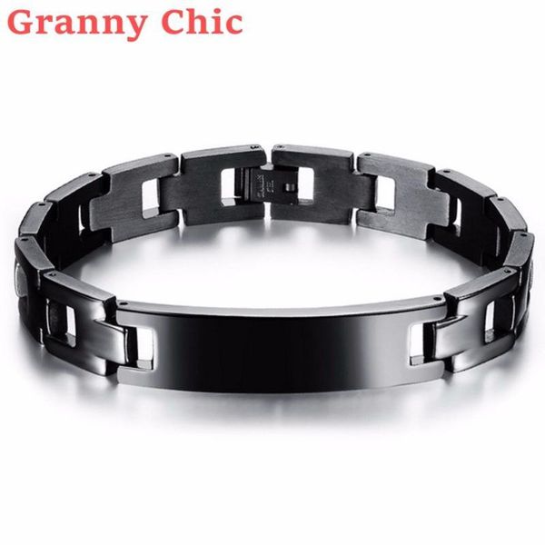 bangle granny chic brand design fashion health energy men black jewelry stainless steel magnetic smooth id
bangle granny chic brand design fashion health energy men black jewelry stainless steel magnetic smooth id
