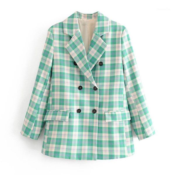 women's suits & blazers casual double breasted women jackets notched collar plaid blazer jacket autumn female outerwear elegant ladies, White;black
women's suits & blazers casual double breasted women jackets notched collar plaid blazer jacket autumn female outerwear elegant ladies, White;black