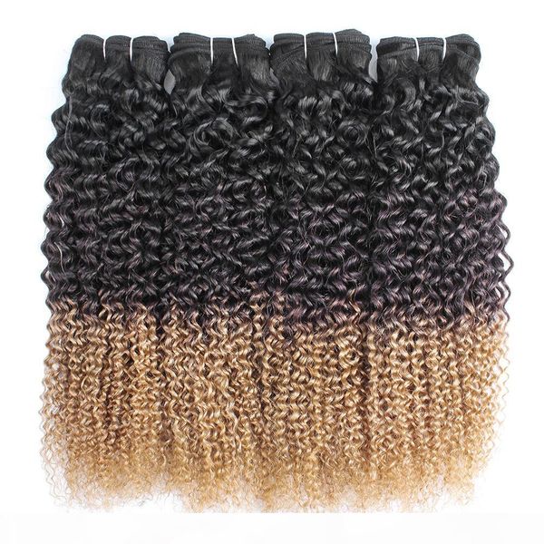 ombre blonde curly hair weave bundles jerry curl 1b 4 27 three tone 12-24 inch 3 or 4 pieces brazilian human hair extensions, Black
ombre blonde curly hair weave bundles jerry curl 1b 4 27 three tone 12-24 inch 3 or 4 pieces brazilian human hair extensions, Black