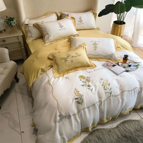 comfortable trend yellow flower bedding set adult,full king vintage double home textile bed sheet pillow case quilt cover1
comfortable trend yellow flower bedding set adult,full king vintage double home textile bed sheet pillow case quilt cover1