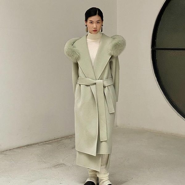 women's wool & blends coline collars double-sided cloth coat female 2021 winter in guangzhou uus long, Black
women's wool & blends coline collars double-sided cloth coat female 2021 winter in guangzhou uus long, Black