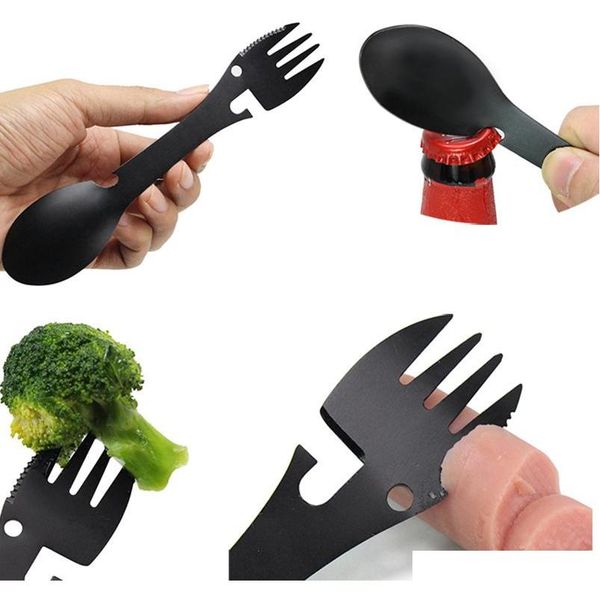 stainless steel multifunctional fork spoon camping corkscrew can opener outdoor forks portable tableware flatware drop shipping
stainless steel multifunctional fork spoon camping corkscrew can opener outdoor forks portable tableware flatware drop shipping